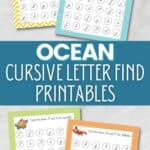 Ocean Cursive Letter Find Printable