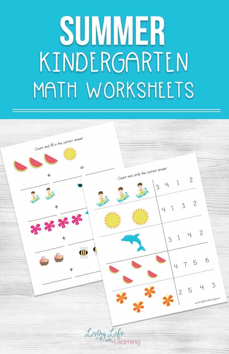 summer kindergarten math worksheets