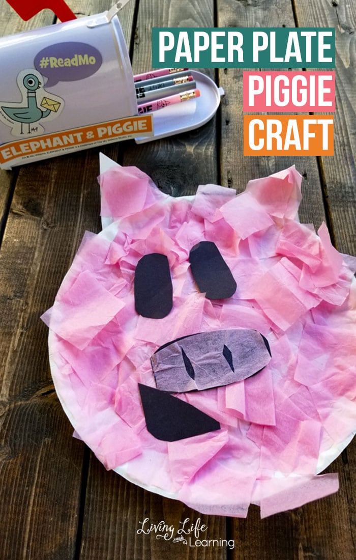 A favorite Mo Willems' character, make your own Paper Plate Piggie Craft, and have fun with your favorite pig from the Elephant and Piggie books.