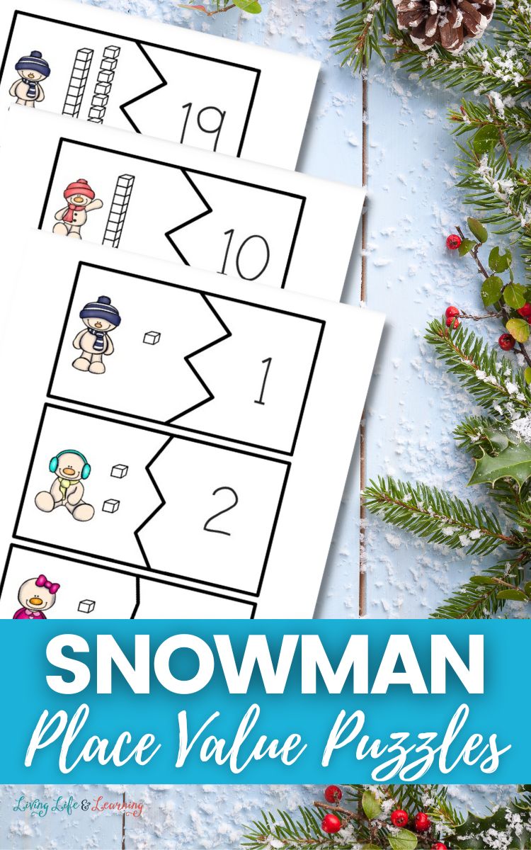 Snowman Place Value Puzzles