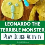Two images of Leonardo the Terrible Monster Play Dough Activity