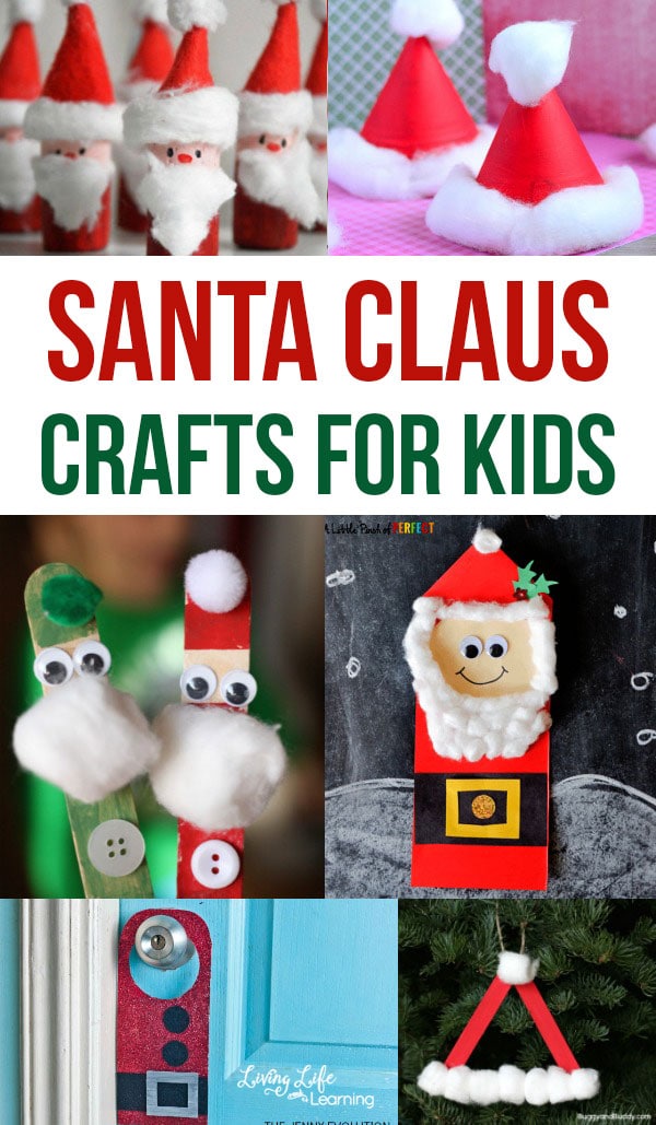 Bring Santa Claus into your home early with these wonderful Santa Claus Crafts for kids, the kids will beg you to do more, they're so fun!