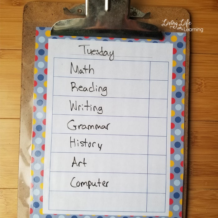 homeschool schedule for grade 4