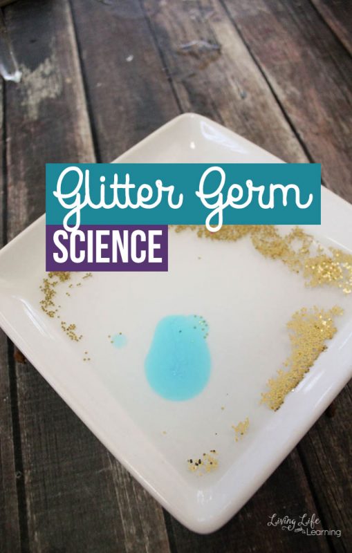Show your kids how using soap works to get rid of germs in this glitter germ science experiment. You can also use it to show how thorough they need to be while washing their hands. Germs are everywhere, show your kids how important soap is to get rid of them with this hands-on germ activity.