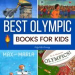 A collage of Best Olympic Books for Kids