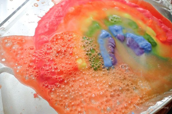 fizzy rainbow science activity