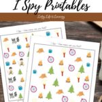 Two pages from the Camping I Spy Printables