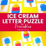 Ice Cream Letter Puzzle Printables