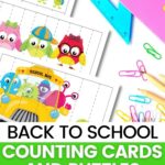 Back to school Counting Cards and Puzzles
