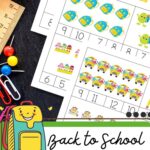 Back to School Counting Cards and Puzzles
