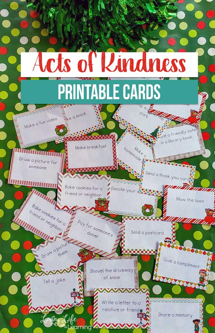 Acts of Kindness Printable Cards Inspired by Santa Bruce