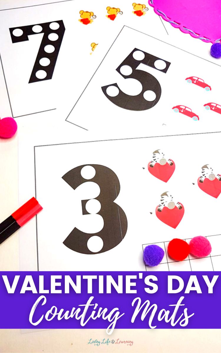 Valentine’s Day Counting Mats