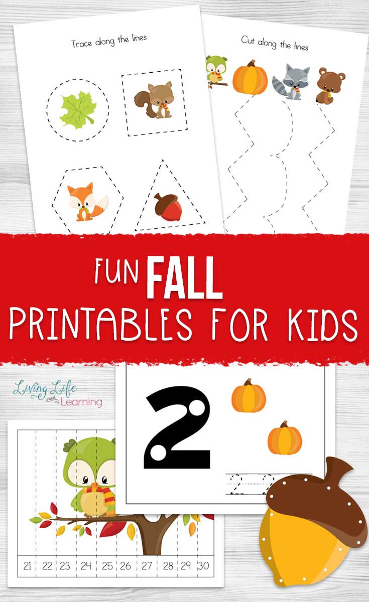 This collection of fun fall printables for kids is a great way to start off the back-to-school season. There's something for math, language and science! 
