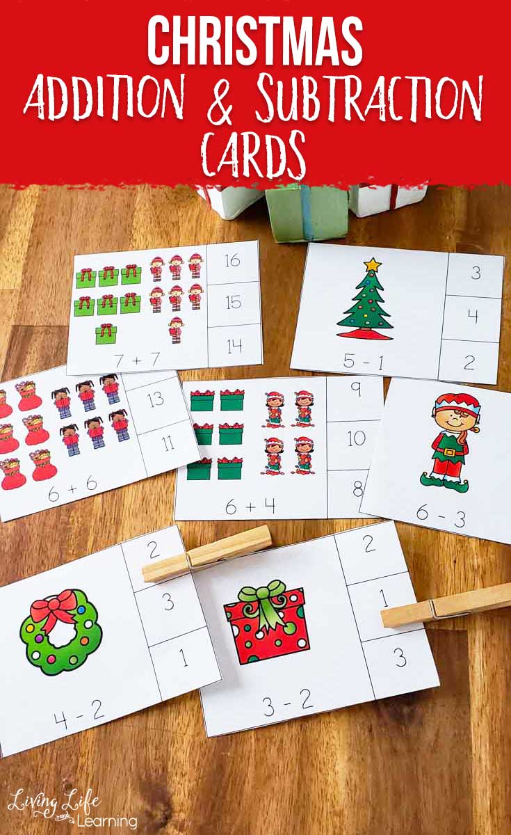 Christmas Addition and Subtraction Cards