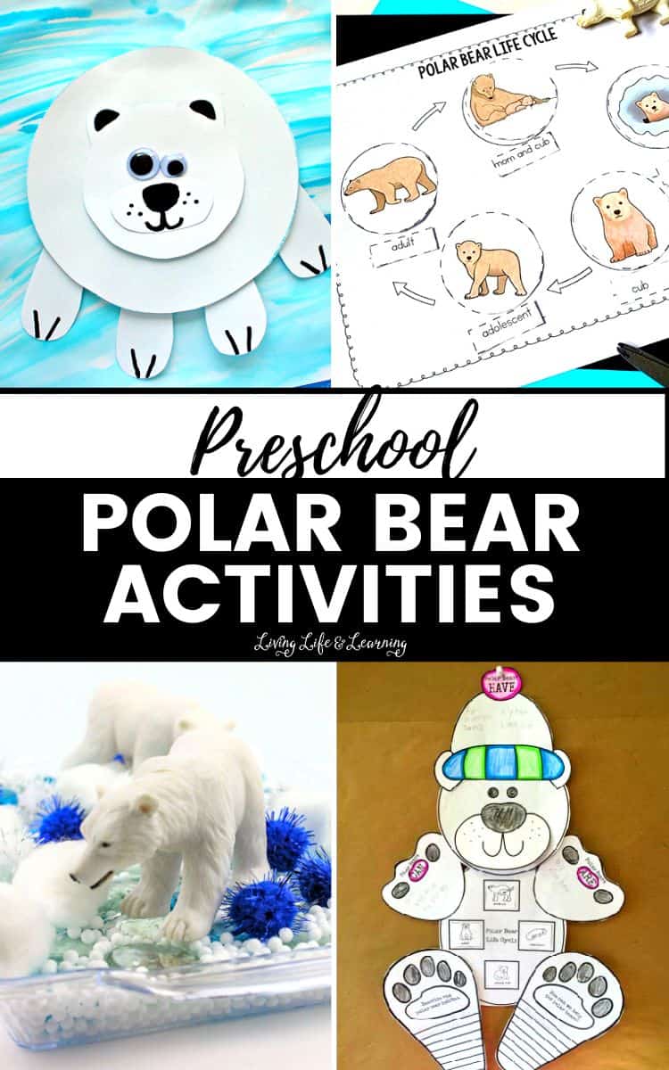 collage of Preschool Polar Bear Activities