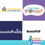 A collage of 20+ Educational Websites for Kids