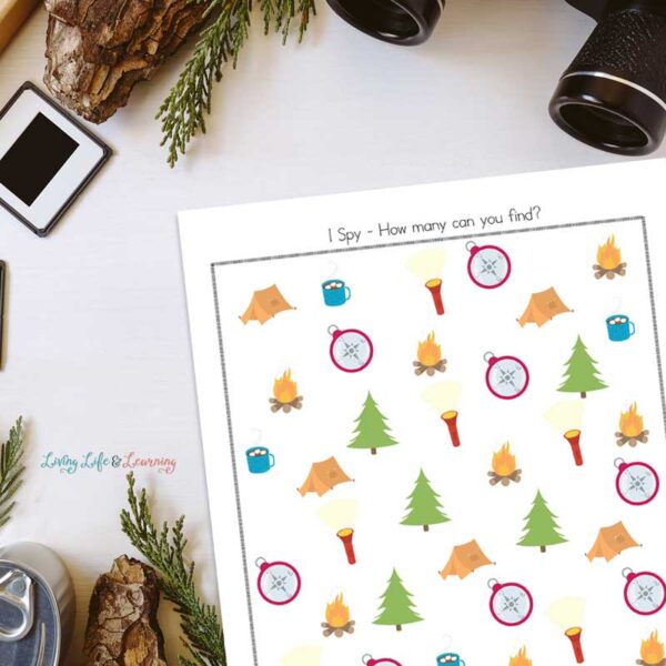 Super Fun Camping Themed I SPY Printables For Kids!
