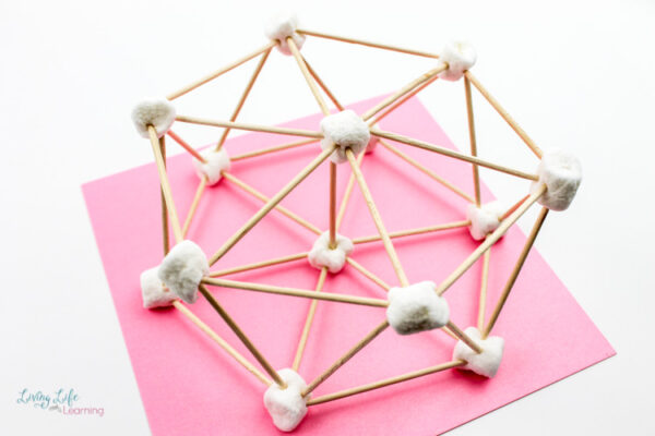 Hexagon Marshmallow STEM building challenge
