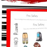 There are two Fire Safety Worksheets for Kids on a table.