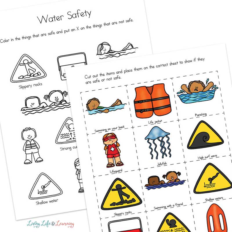 water safety worksheets