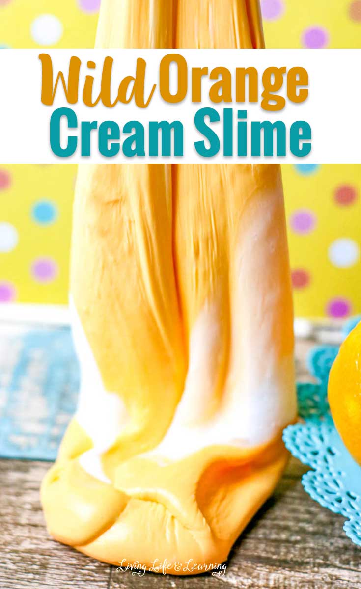 Wild orange cream slime creates a sensory feast for your kids. Check out this candy slime. But don't eat it! 