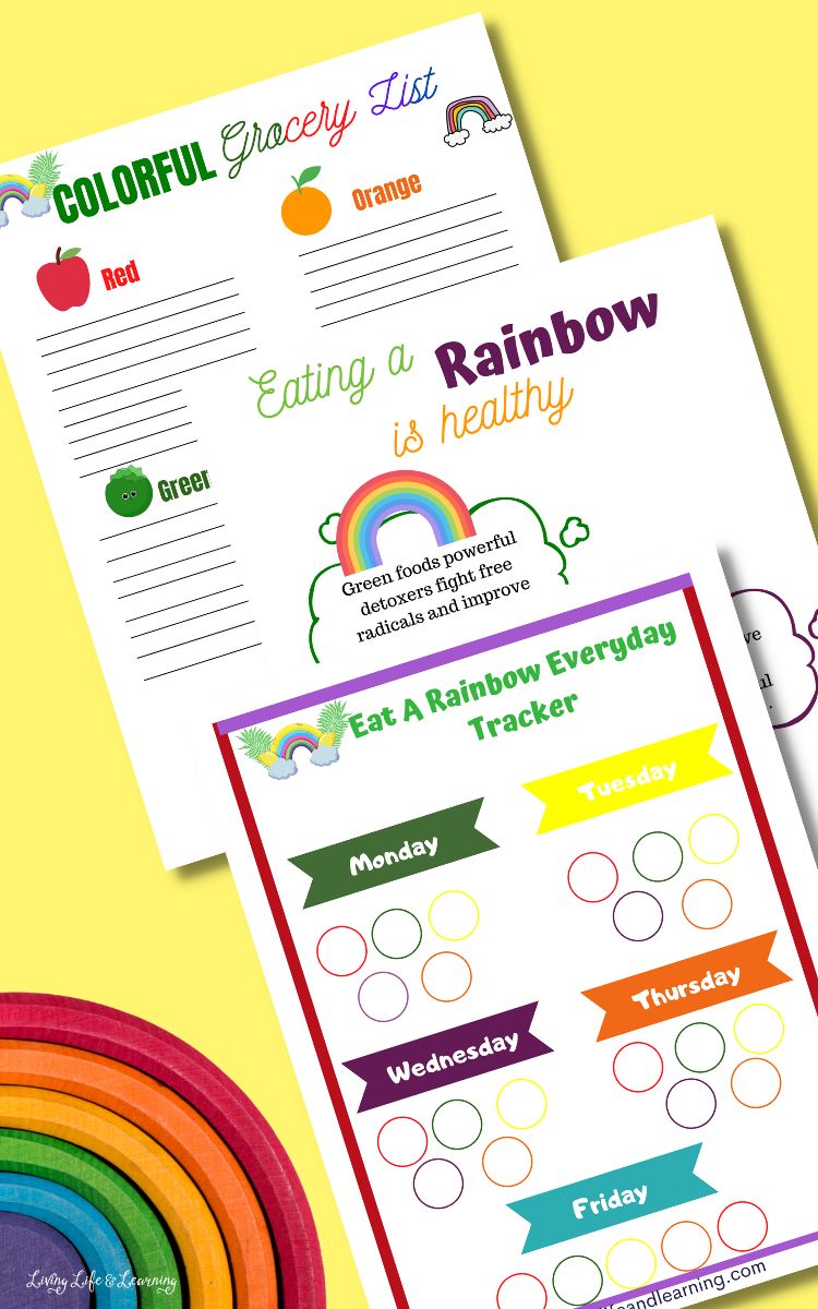 Eat a Rainbow Worksheets