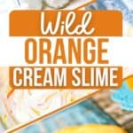 A mixture of white and orange cream slime