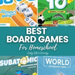 Collage of Best Board Games for Homeschool