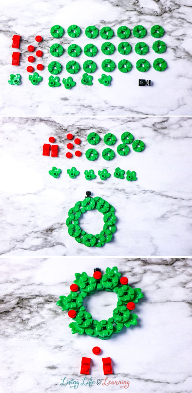 Making Lego ornaments has become increasingly popular. And this DIY Lego wreath ornament is not only super simple to make, but adorable too.