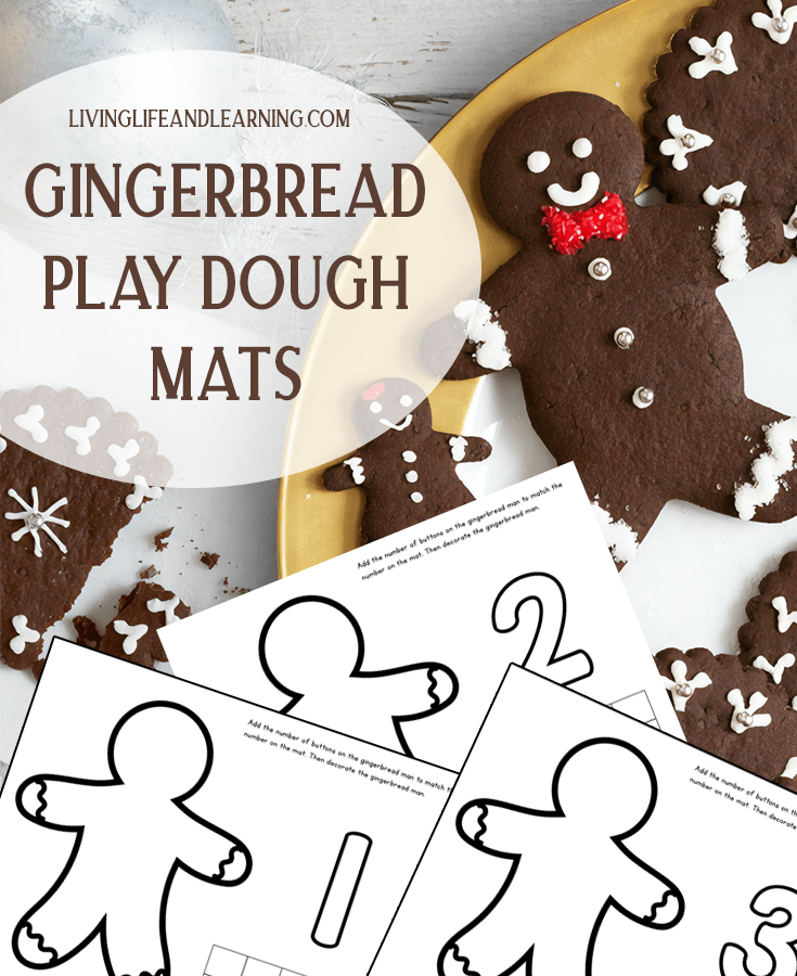 Gingerbread Man Play Dough Counting Mats