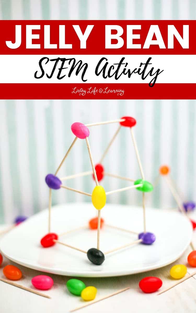 a photo of finished Jelly Bean STEM Activity
