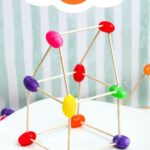 a photo of finished Jelly Bean STEM Activity