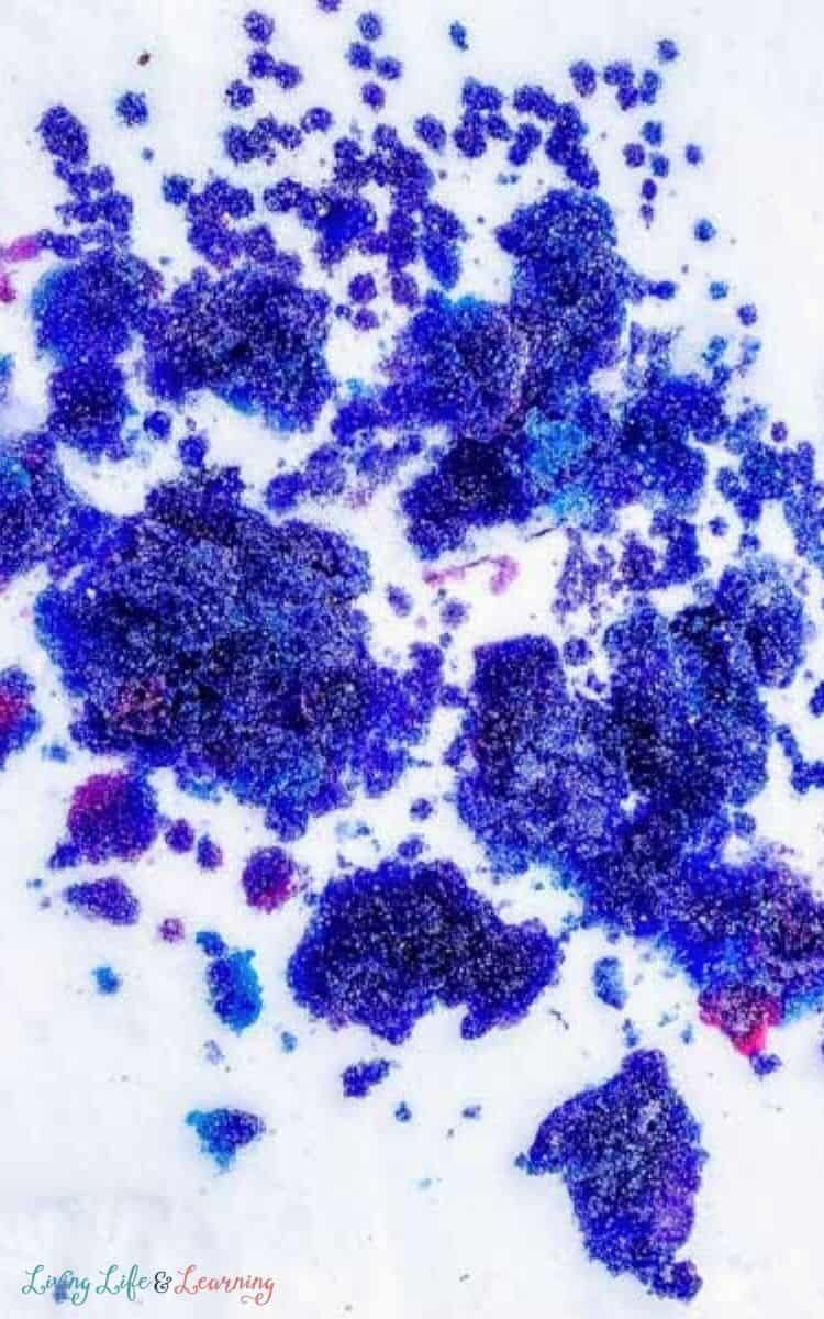 a photo of galaxy snow mixing activity
