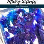 photo of galaxy snow mixing activity