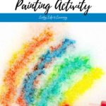 photo of snow painting activity