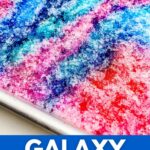 a photo of galaxy snow mixing activity