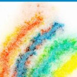photo of snow painting activity