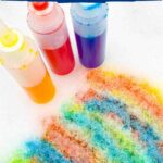 photo of snow painting activity