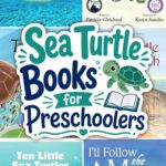 collage of Sea Turtle Books for Preschoolers