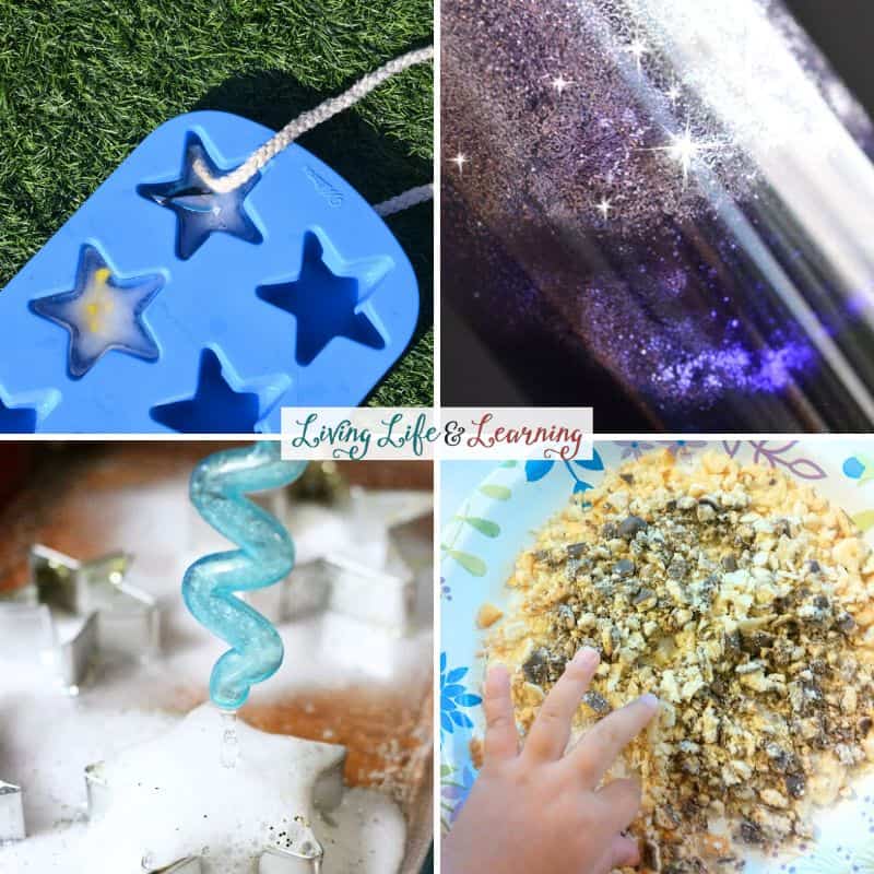 collage of Space Experiments for Kids
