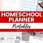 collage of Homeschool Planner Printables