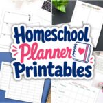 collage of Homeschool Planner Printables