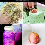 collage of Space Experiments for Kids