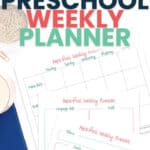 Preschool weekly planner template