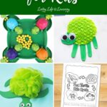 collage of Sea Turtle Activities for Kids