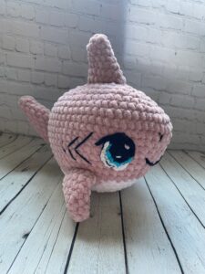 Shark hand knitted stuffed toy