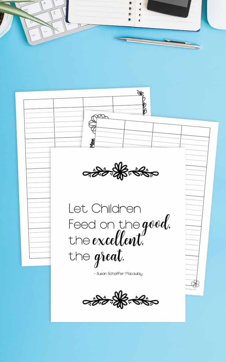 three Lesson Planning Pages on a table