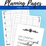 Lesson Planning Pages on a table