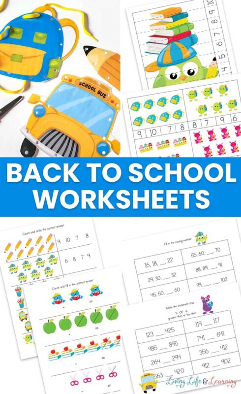 Back to School Worksheets for Kids