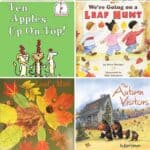 collage of Fun Fall Books for Kindergarten